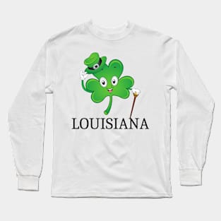 St Patrick&#39;s  Irish Shamrock louisiana, Irish Gift for Wife Long Sleeve T-Shirt